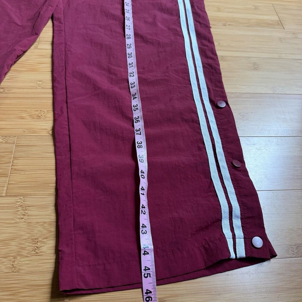 No Boundaries Baggy Wide Leg Track Pants Womens XL Red Y2K Snap Button Relaxed - Picture 8 of 8